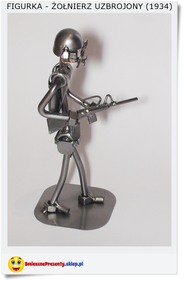 Figurki Ze śrubek I Nakrętek Metalowa figurka Żołnierza - Polskie rękodzieło ze śrubek (1934),Sklep