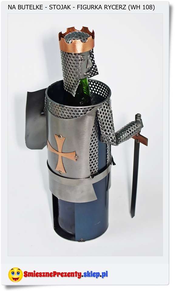 Na butelkę stojak Rycerz figurka  