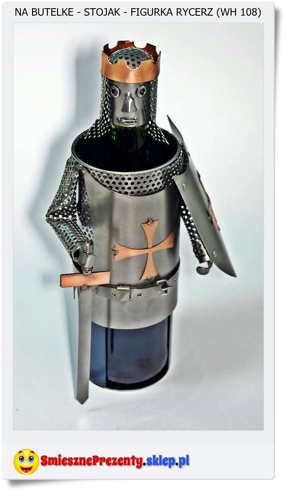 Na butelkę stojak Rycerz figurka  