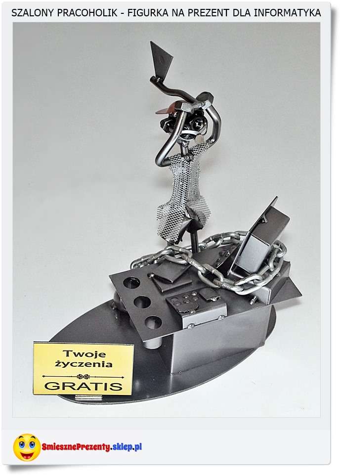 Figurka z metalu z grawerem jest dobrym prezentem