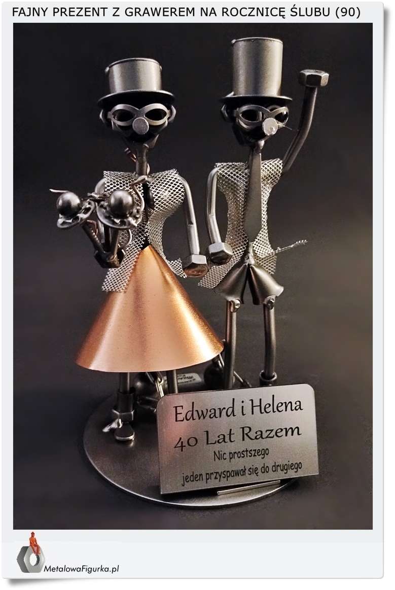 Figurka z grawerem na rocznicę