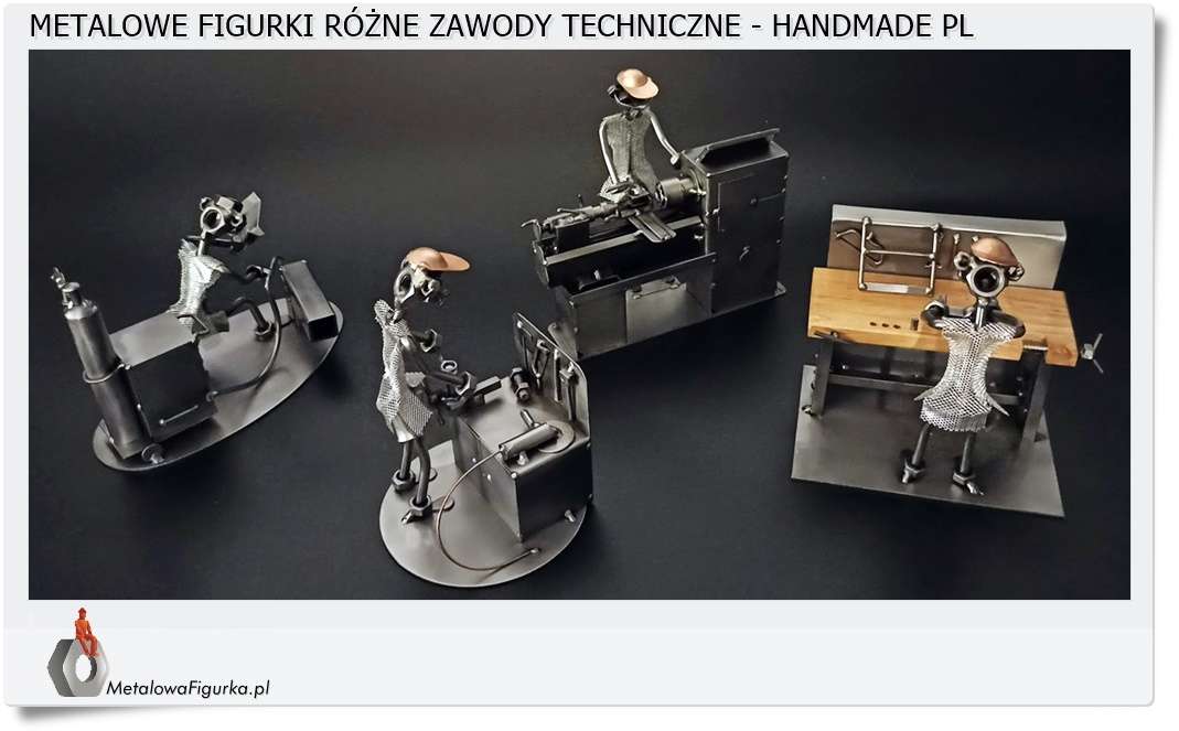 Metalowe figurki różne zawody