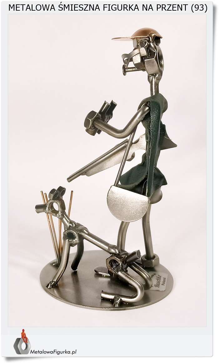 Metalowa figurka Myśliwy