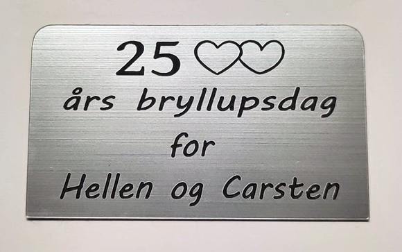 Grawer w języku duńskim na rocznicę ślubu