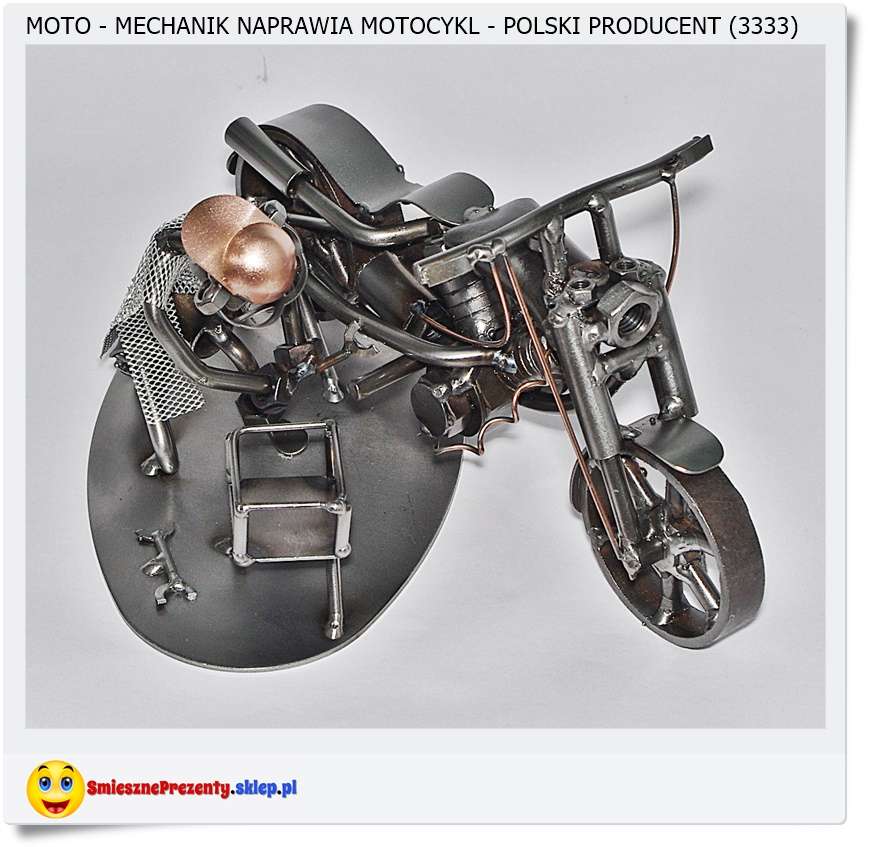 Model z metalu mechanika motocyklowego po modernizacji (Nr 74)
