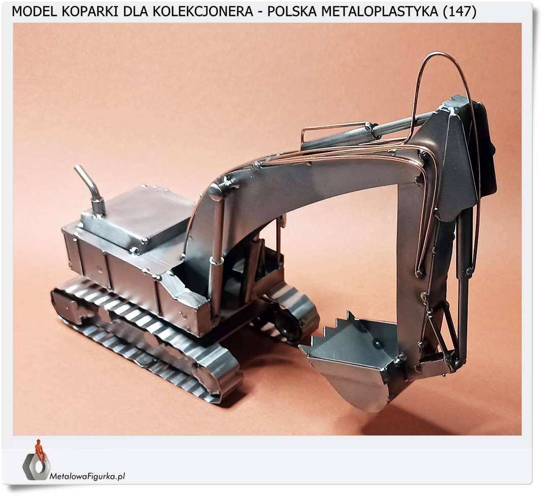 Metaloplastyka metalowy model koparki