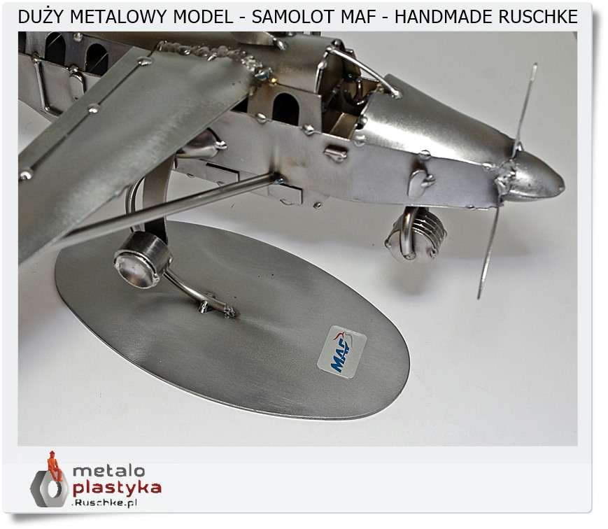 Duży model Samolot MAF Rękodzieło Poland