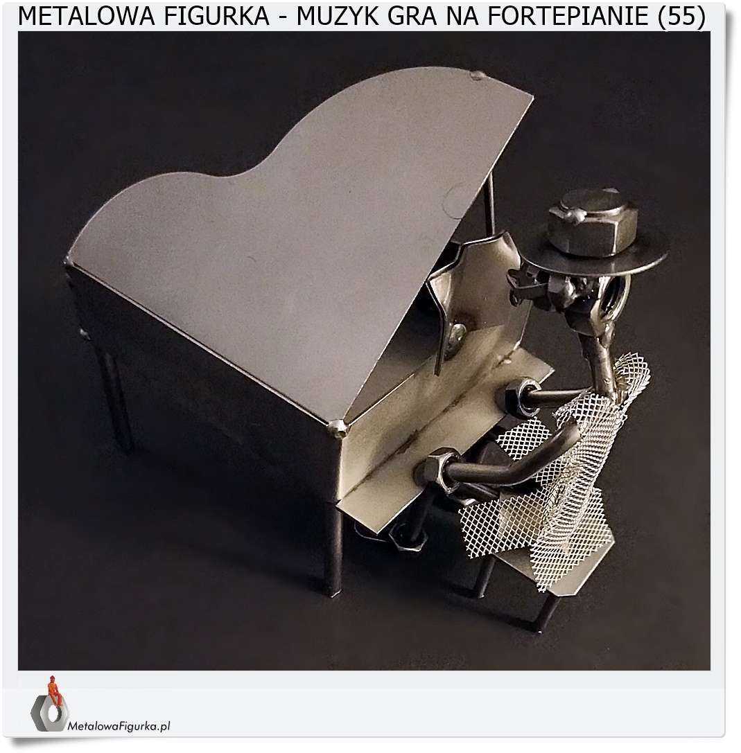 Metalowa figurka Fortepian prezent dla Muzyka