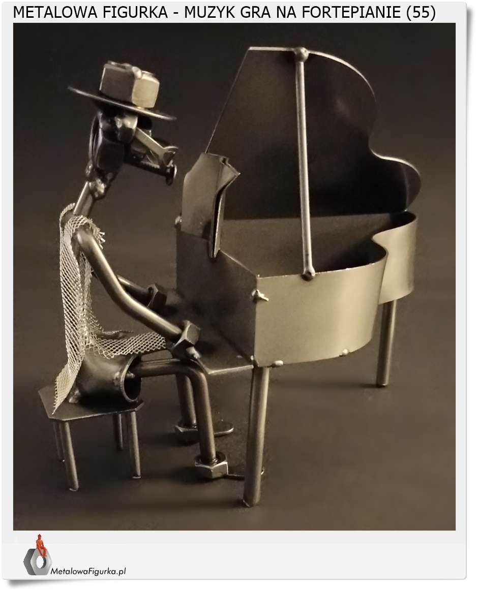 Metalowa figurka Fortepian prezent dla Muzyka
