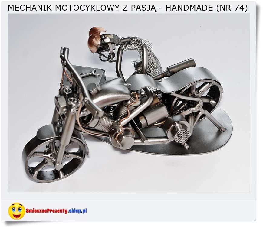 Model z metalu mechanika motocyklowego po modernizacji (Nr 74)