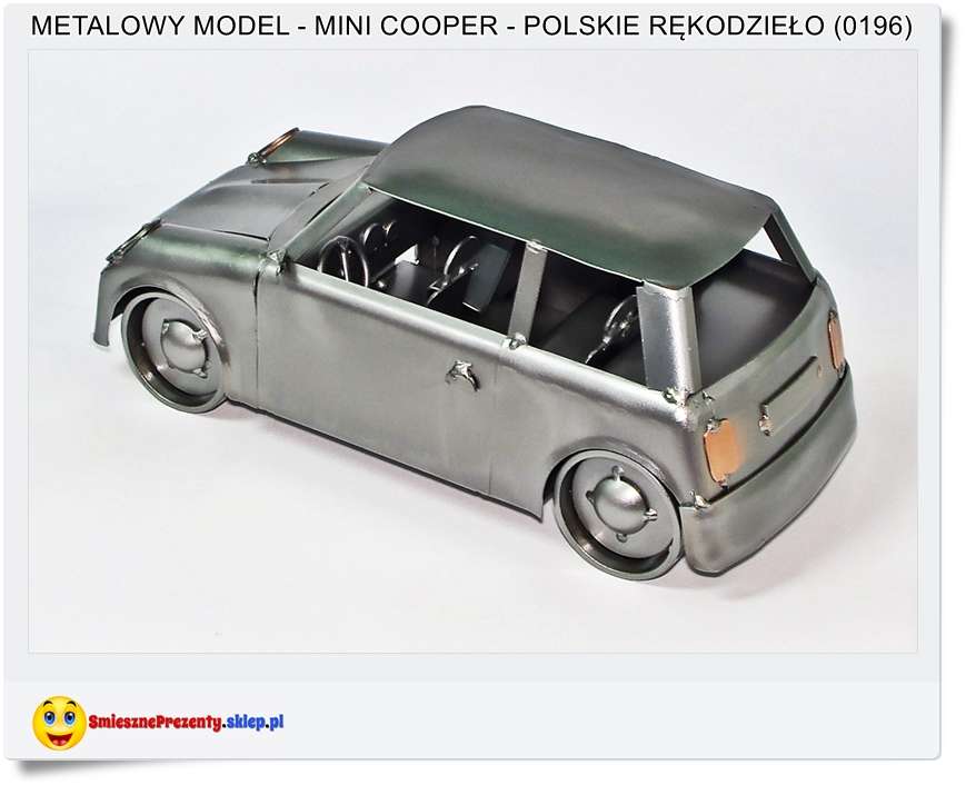 Metalowy model MINI COOPER Polskie rękodzieło dla kolekcjonera