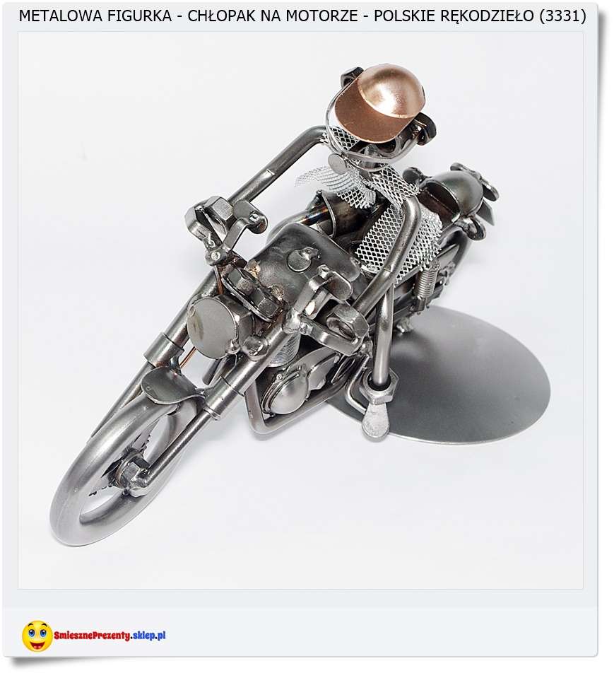 Metalowa figurka dla motocyklisty