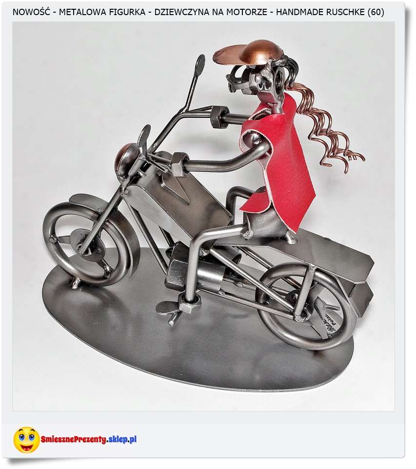 Figurka na prezent dla dziewczyny z motocyklem