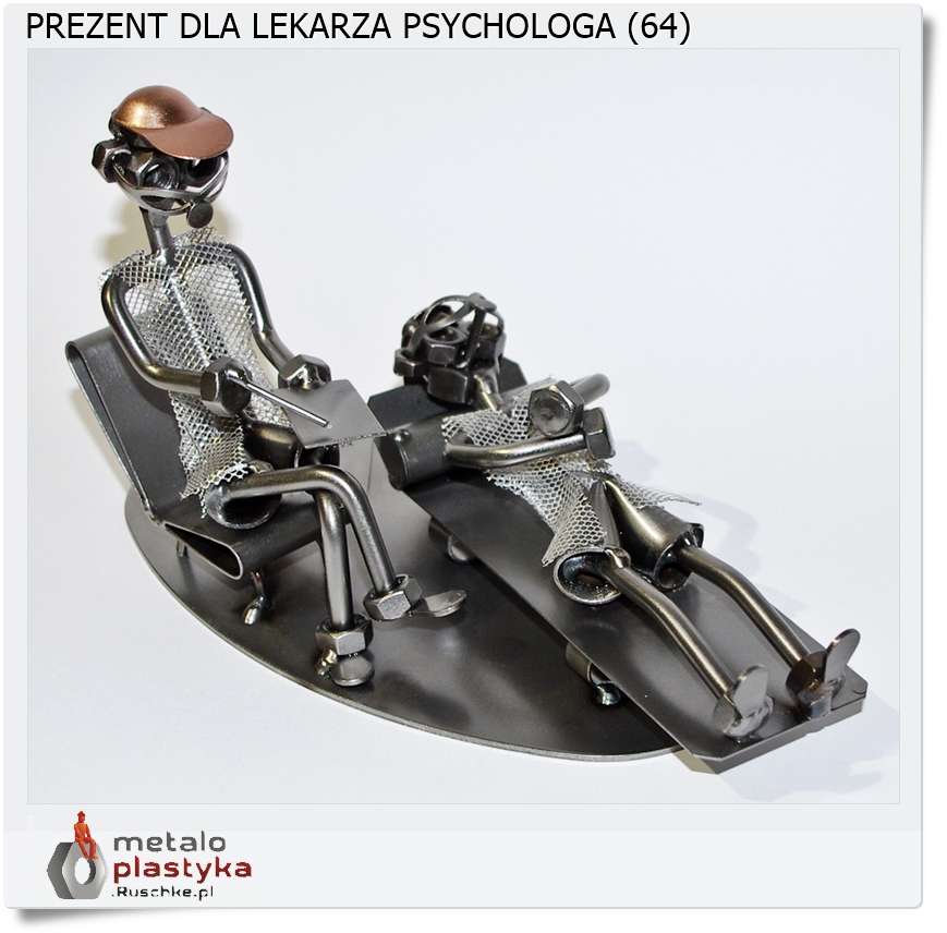 Metalowa figurka na prezent dla psychologa