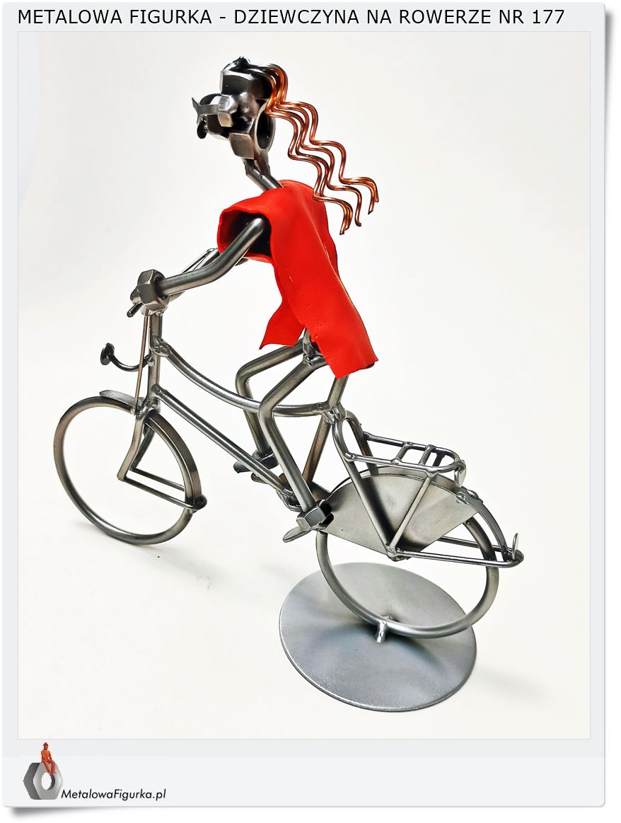 Figurka jazda dziewczyny na rowerze holenderskim