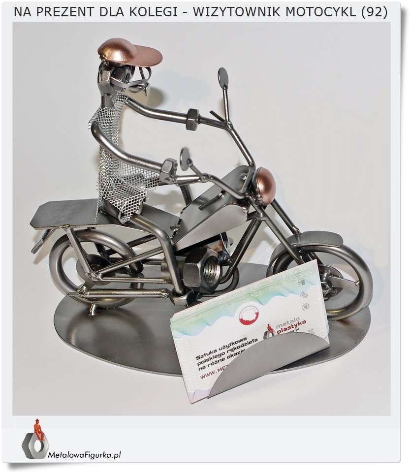 Metalowa figurka motocykl na prezent