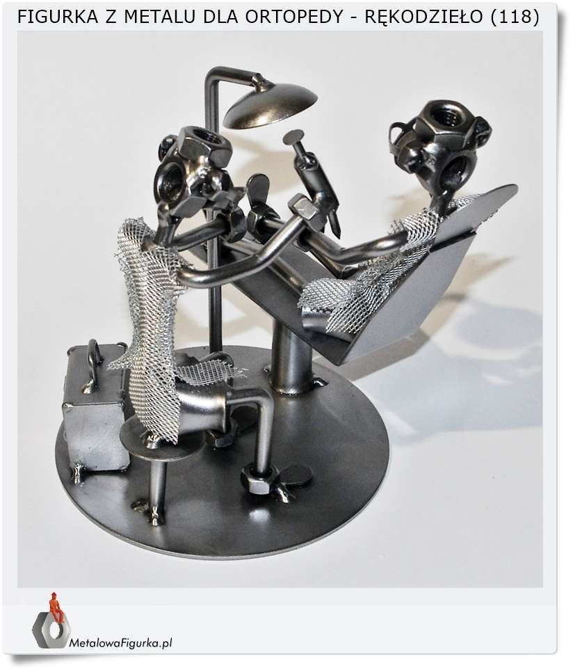 Figurka z metalu dla ortopedy