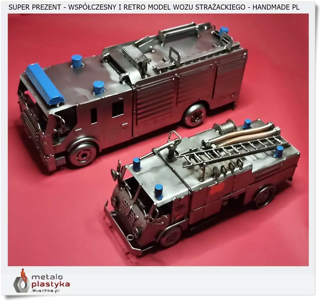 Dwa modele wozów strażackich 