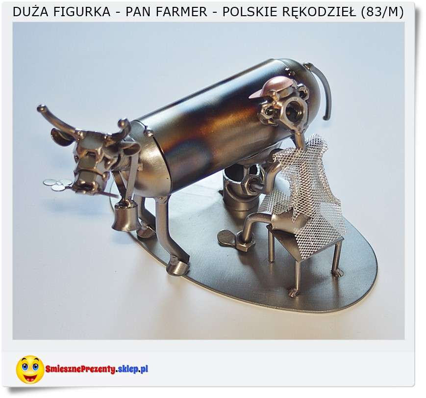 Metalowa figurka na prezent dla rolnika