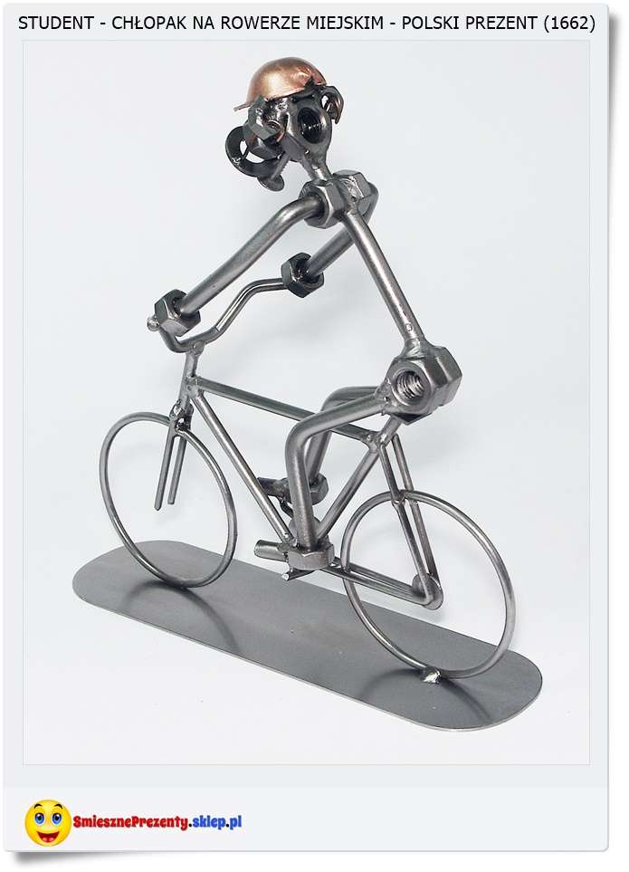 Figurki metalowe z rowerami