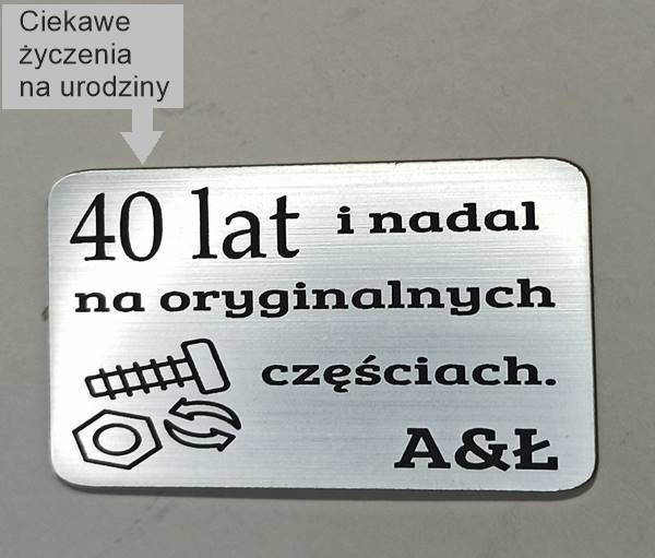 Grawer na 40 urodziny dla Mechanika Figurka z grawerem na prezent