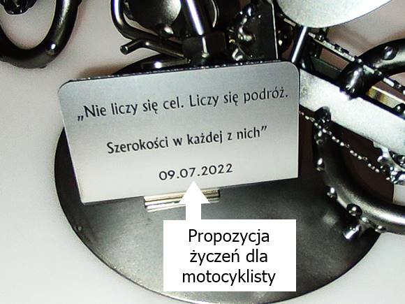 Grawer na Twoje życzenie Figurka motocykla z grawerem dla motocyklisty