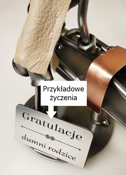 Figurka z grawerem na Twoje życzenie Wygrawerowane życzenia od rodziców