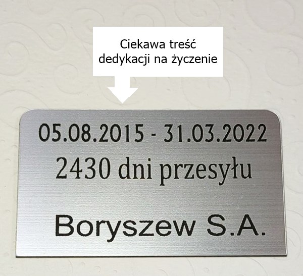 Wygrawerowana tabliczka do figurki z metalu Figurka z metalu na prezent dla gazownika