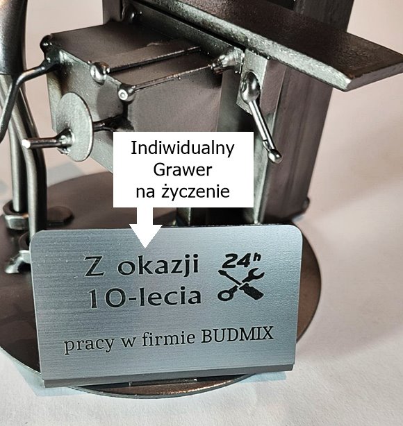 Figurka z metalu dla frezera na prezent