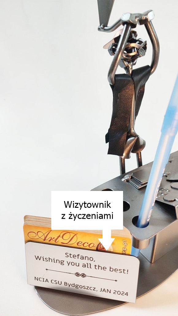 Super prezent dla informatyka IT ozdobny wizytownik na biurko