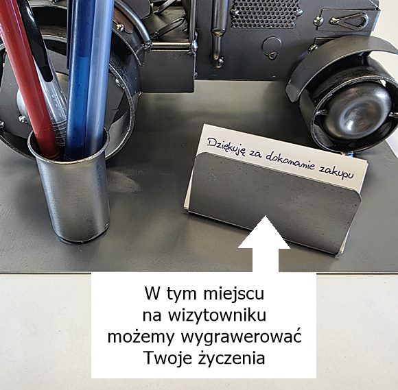 Wizytownik z grawerem Ciągnik z grawerem