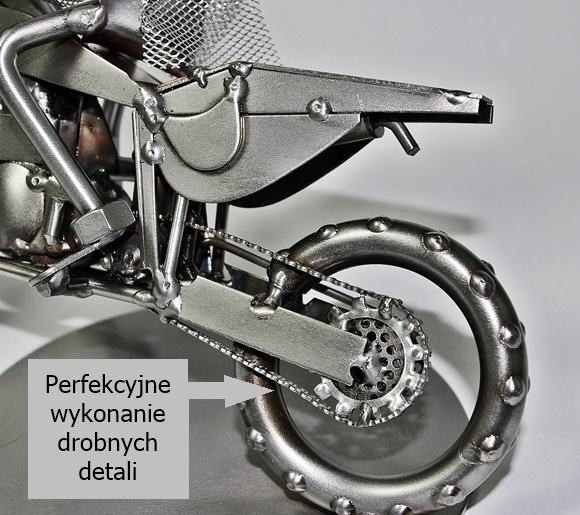 metalowa figurka model motocross