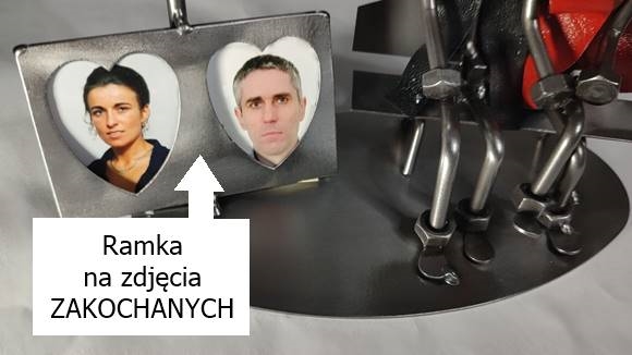 Metalowa ramka do zdjęć dla zakochanych