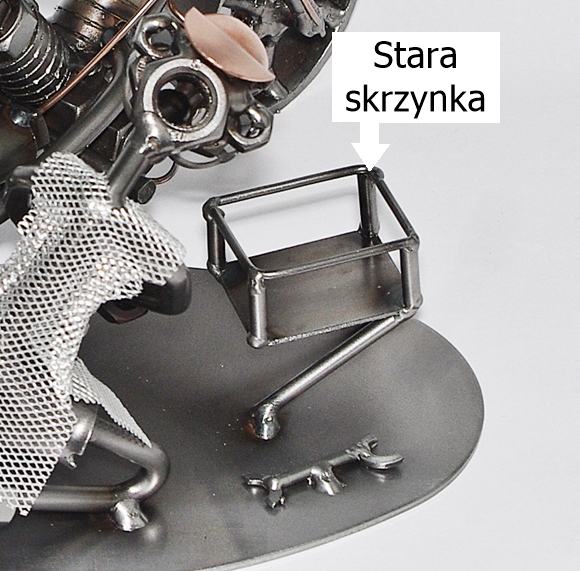 Stara figurka mechanika motocyklolwego w Poznaniu